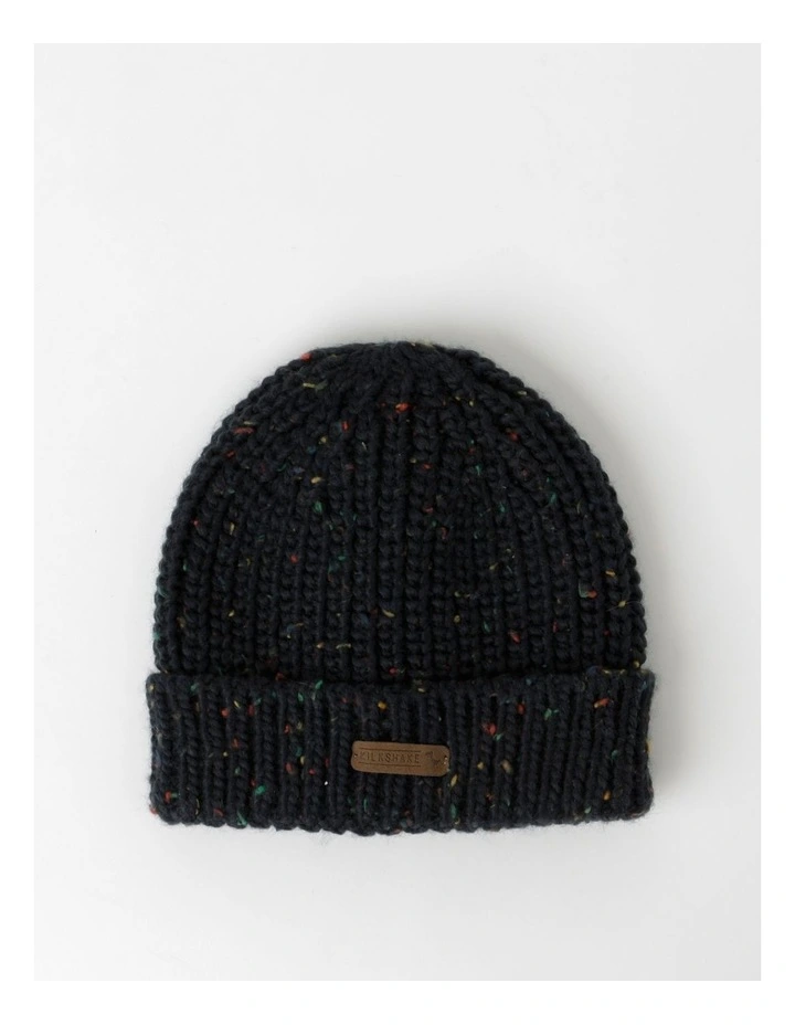 Rib Beanie in Navy