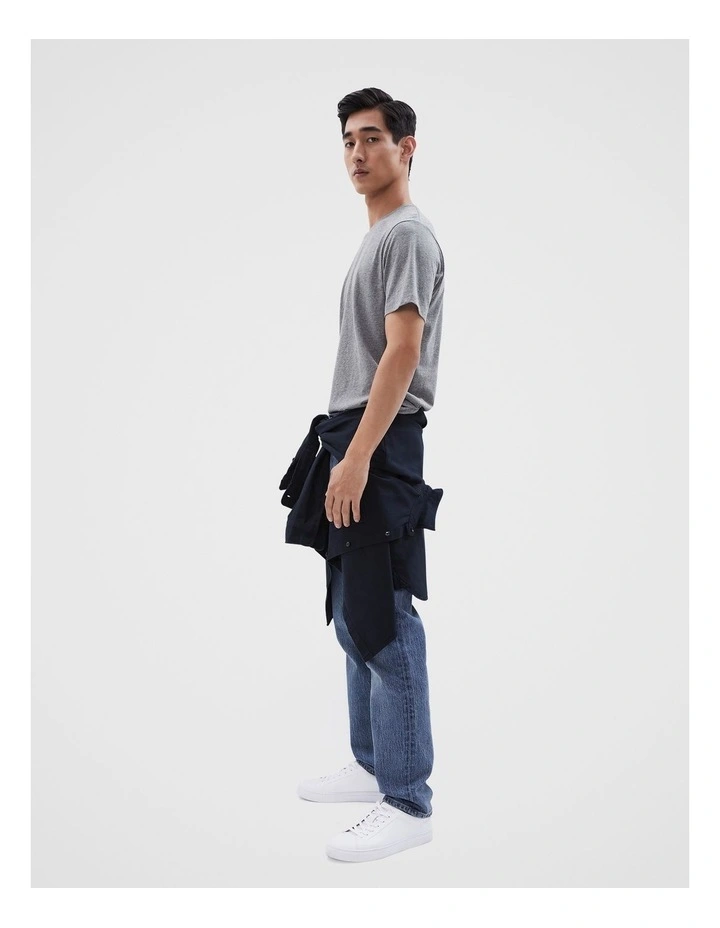 Classic Crew Neck T Shirt in Charcoal