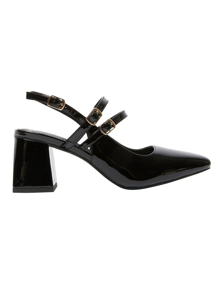 Nexus Heeled Shoes in Black Patent Leather