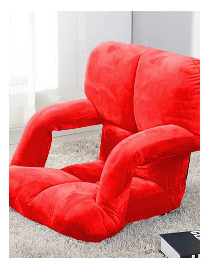 Floor Lounge Recliner Chair With Armrest in Red