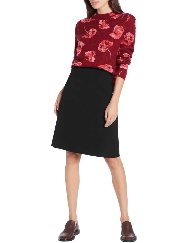 Simone Suit Skirt Black