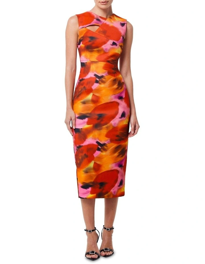 Allure Midi Dress in Orange