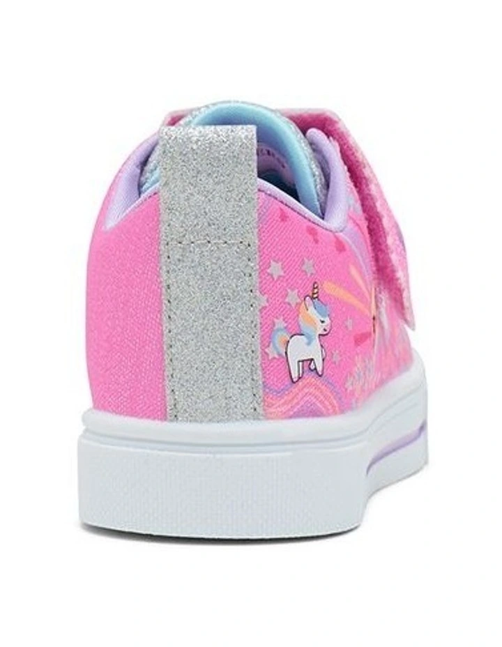 Twinkle Toes Sparks Unicorn Sunshine Youth Sneakers in Pink