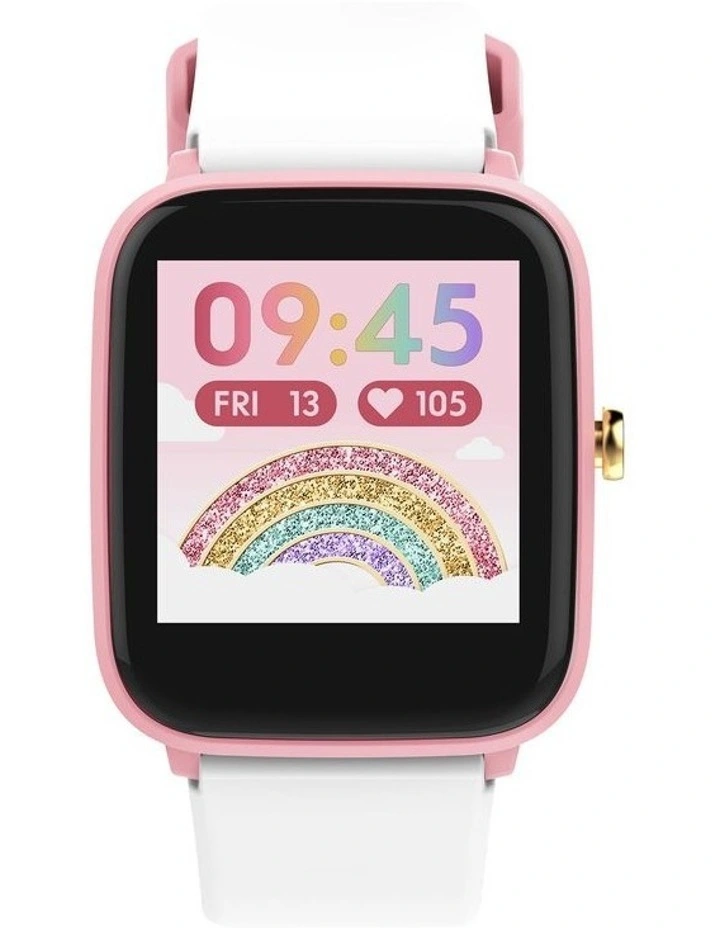 Smart Watch in Pink/White