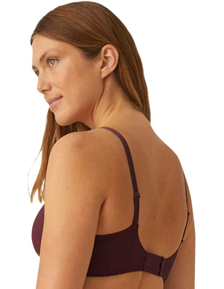Side Smoothing Soft Cup Wireless Padded Bra in Burgund