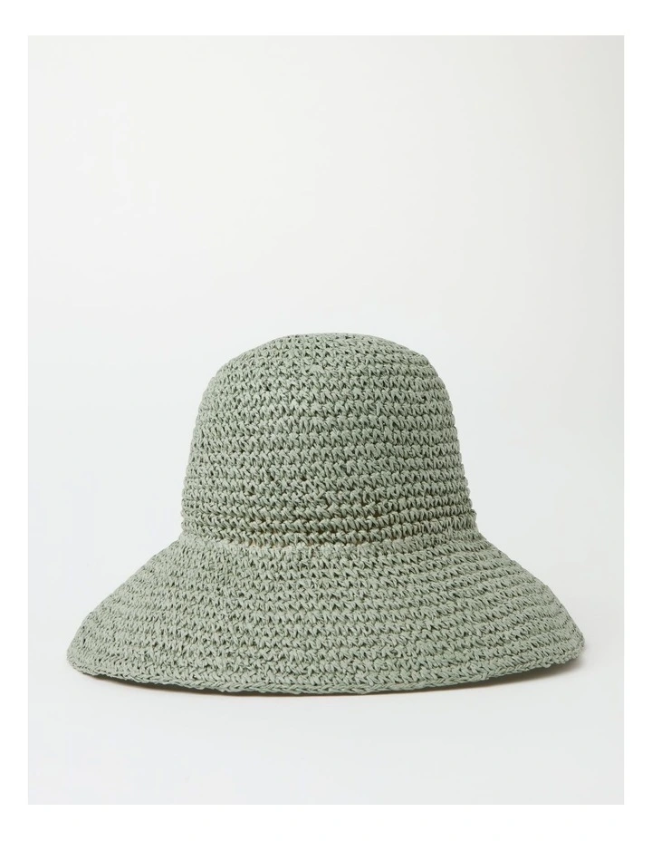Weave Bucket Hat In Green