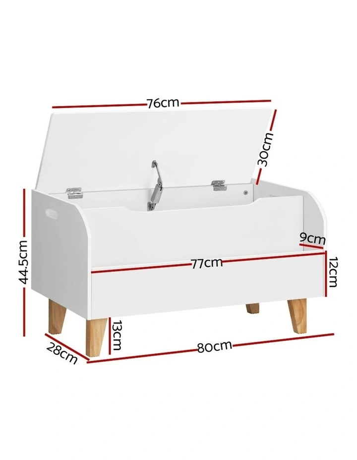 Toy Box Storage Chest in White
