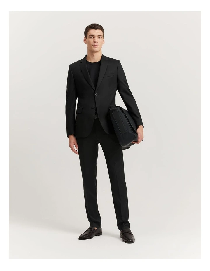 Regular Fit Travel Jacket in Black