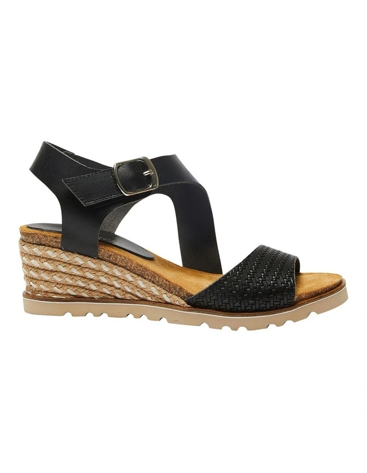 Theo Sandals in Black Leather