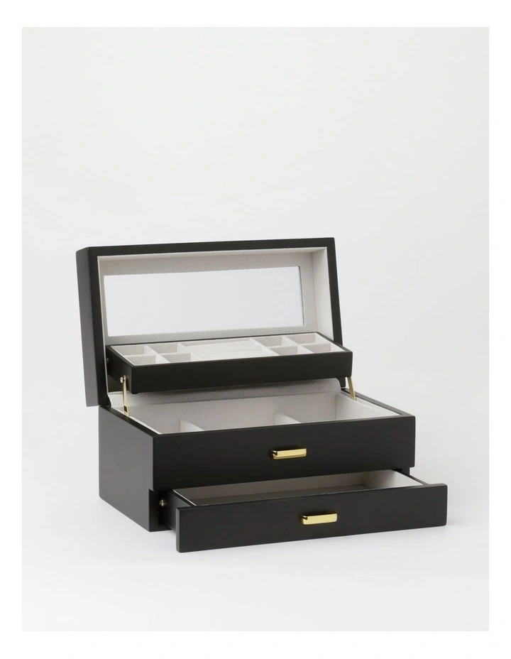 Multi Drawer Jewellery Box in Black