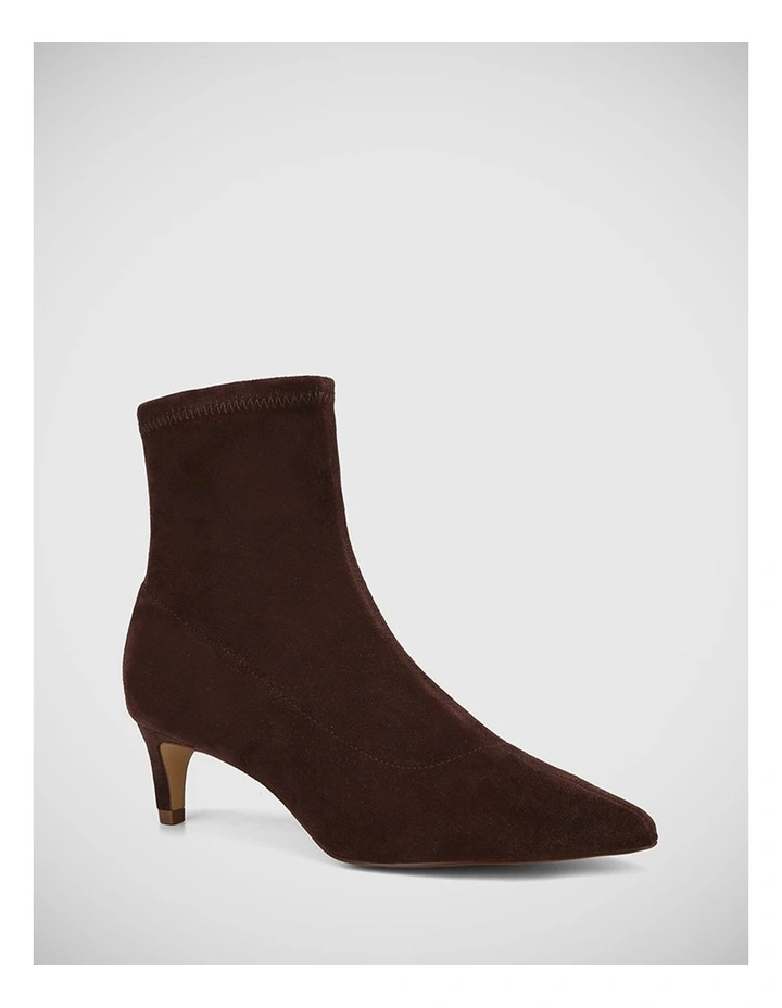 Joan Suede Leather Ankle Boot in Hickory