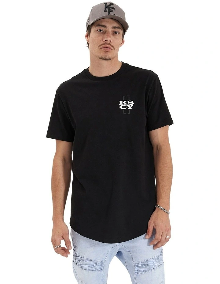 Redemption Dual Curved Tee in Black