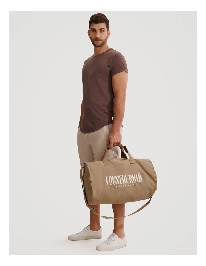 Organically Grown Cotton Heritage Duffle Bag in Dark Stone