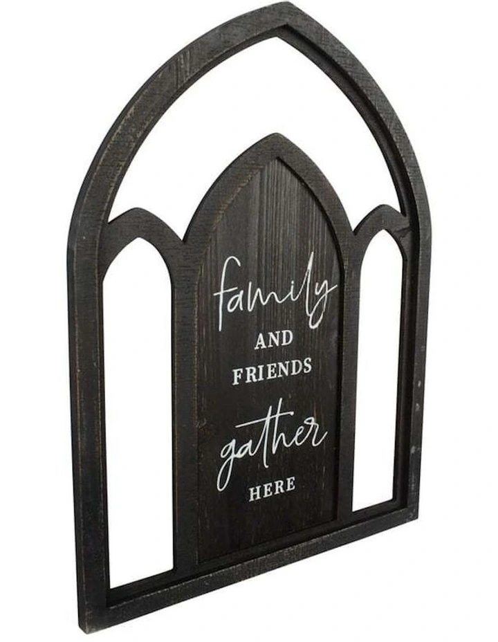 Family And Friends Sign Wall Art in Multi