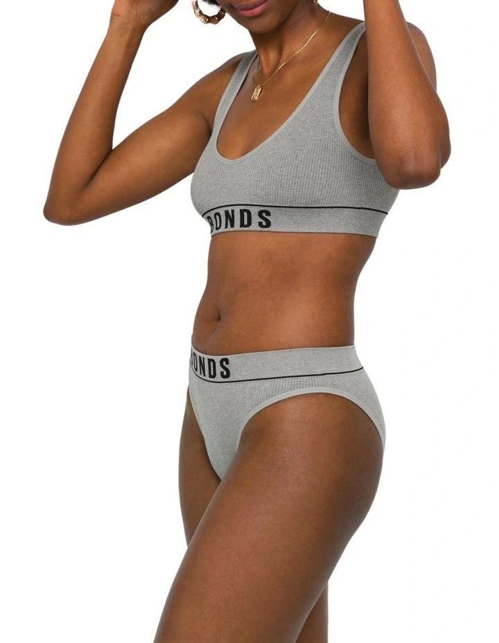 Originals Retro Rib High Bikini Brief in Grey