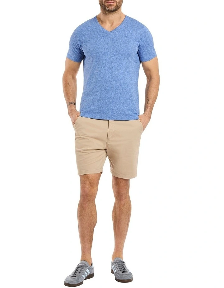 Marle Arnie V Neck Tshirt in Sapphire Marle