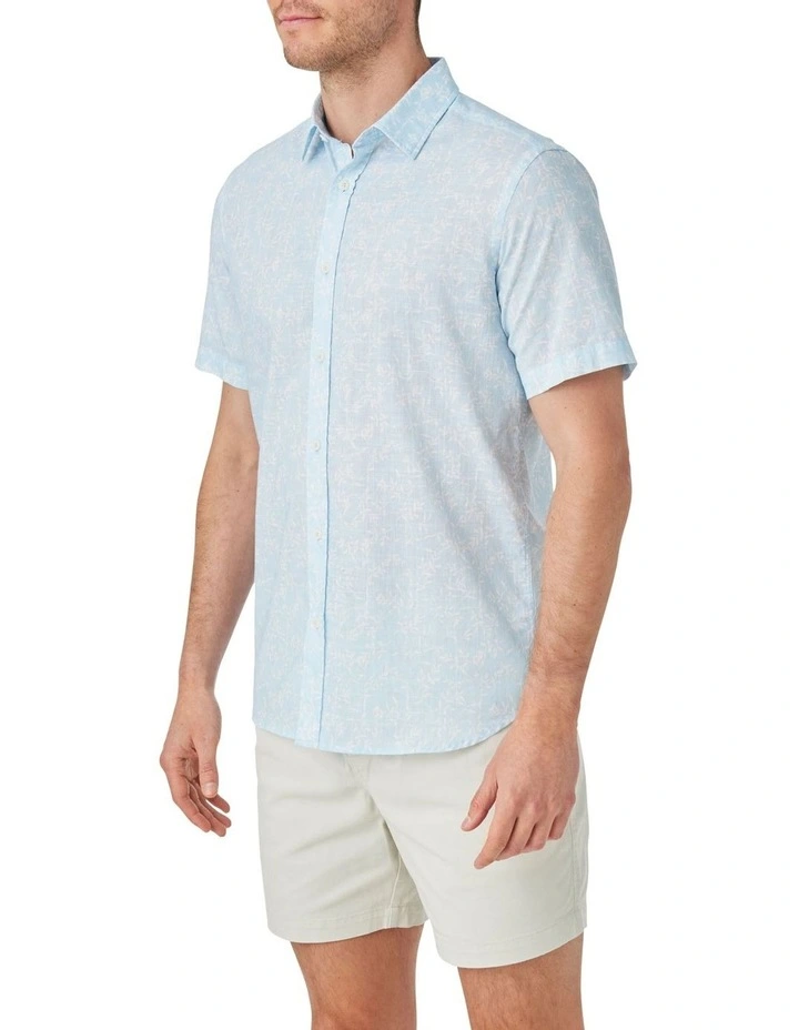 Jordan Printed Short Sleeves Shirt in Sky