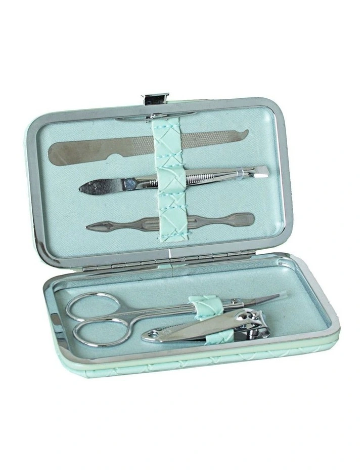 Woven Manicure Set in Teal