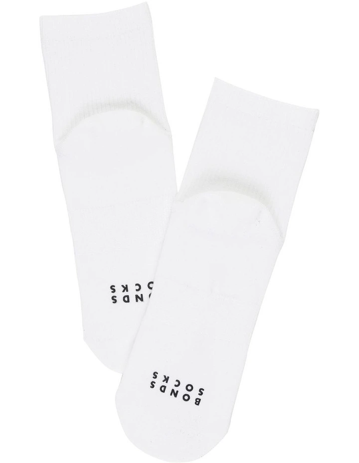 Originals Quarter Crew Rib Socks 2 Pack in White