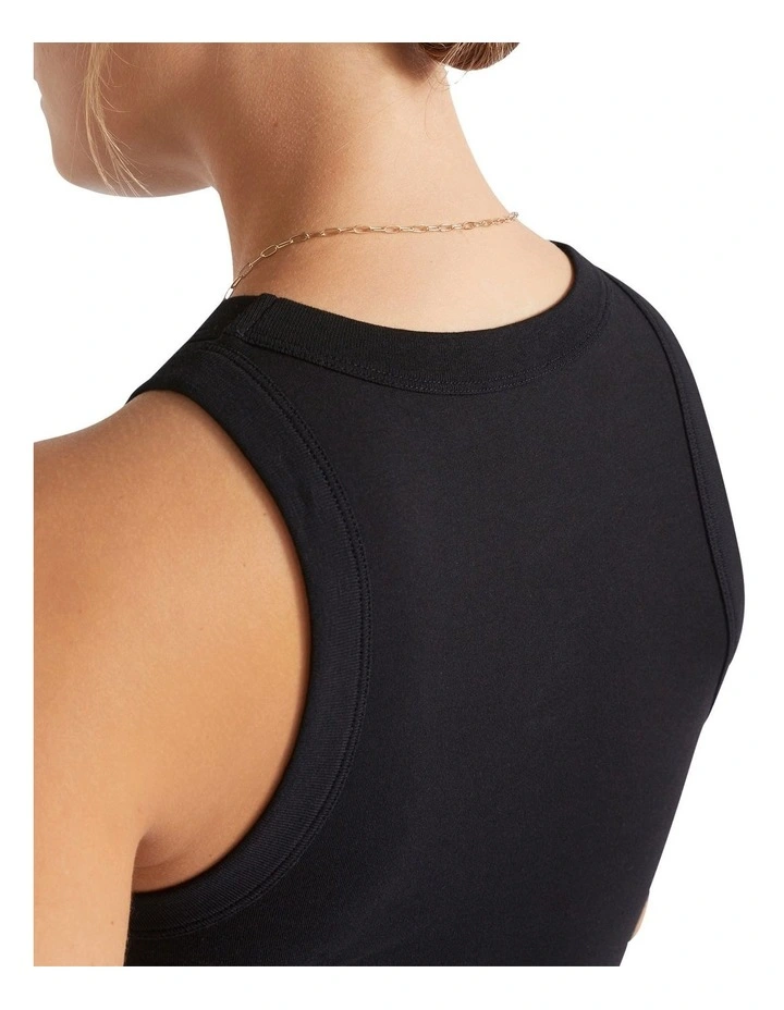 Core Fitted Tank in Black