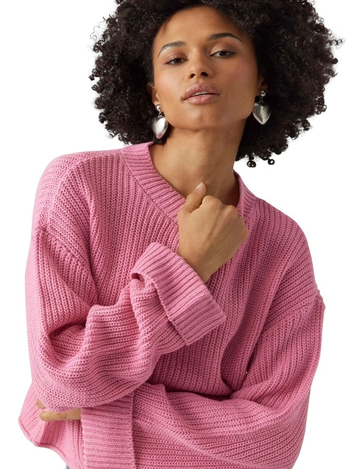 Sayla Fold Knit in Pink