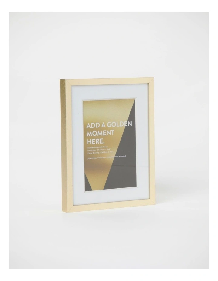 Platinum Metal Frame 15x20cm/10x15cm in Brushed Gold