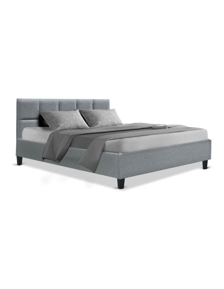 Wooden Bed Frame Queen In Charcoal