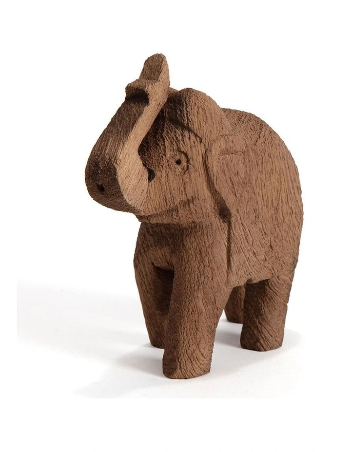 Mango Wood Elephant Decor Medium in Natural
