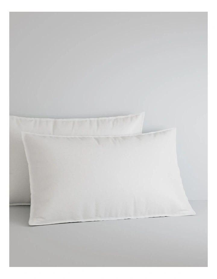 Bayley Washed Percale Pillowcase Pair in White