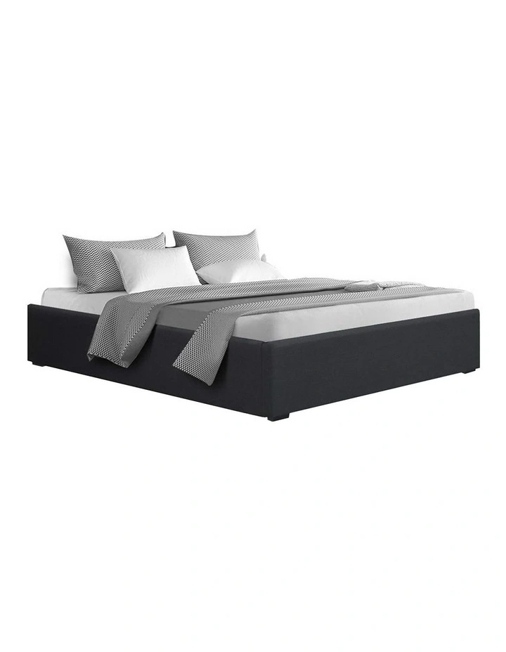 Toki Gas lift Queen Bed Base in Charcoal