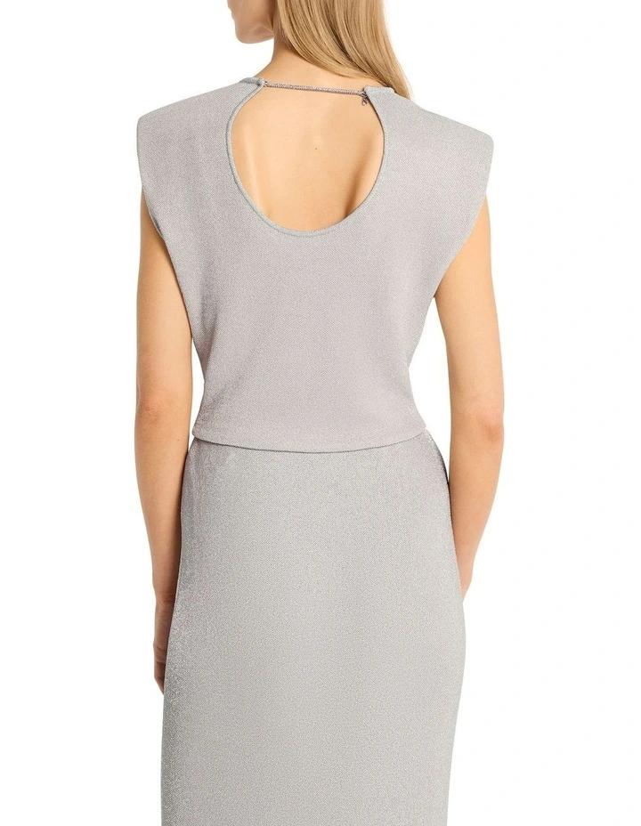 Havana Nights Knit Tank in Silver