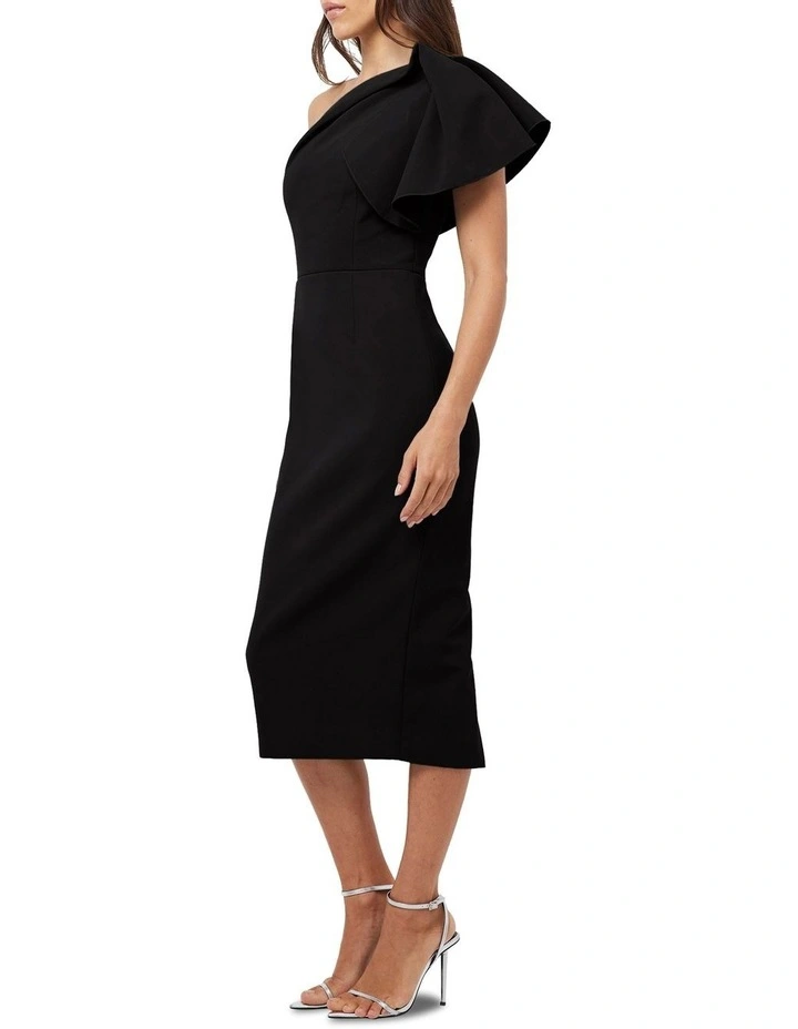 Amberlight Midi Dress in Black