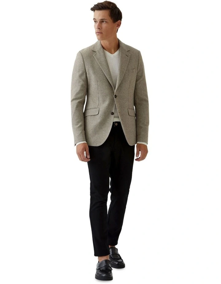 Blake Wool Rich Blazer in Tan
