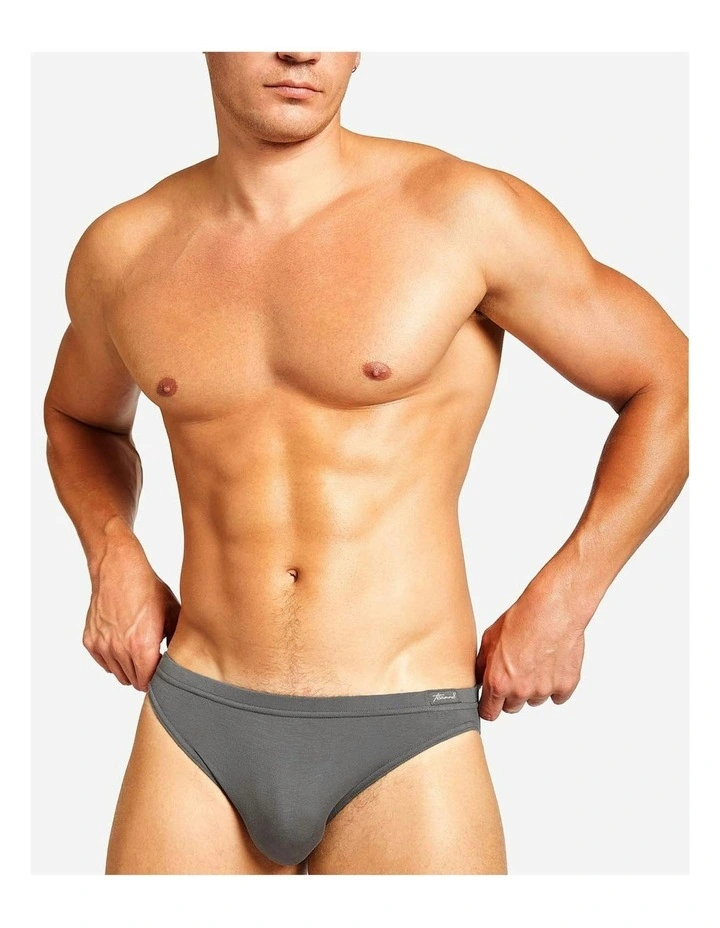 Body Bamboo Bikini Brief in Gunmetal