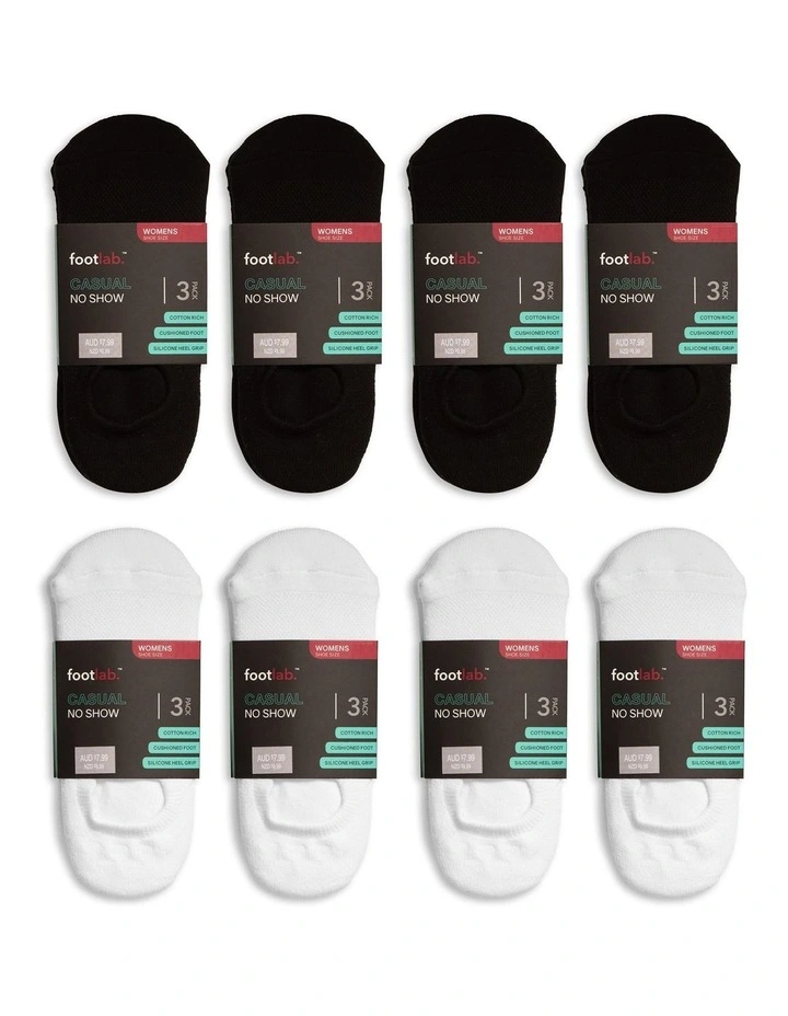 Casual No Show Cushioned Socks Size 5-8 24 Pack in Assorted