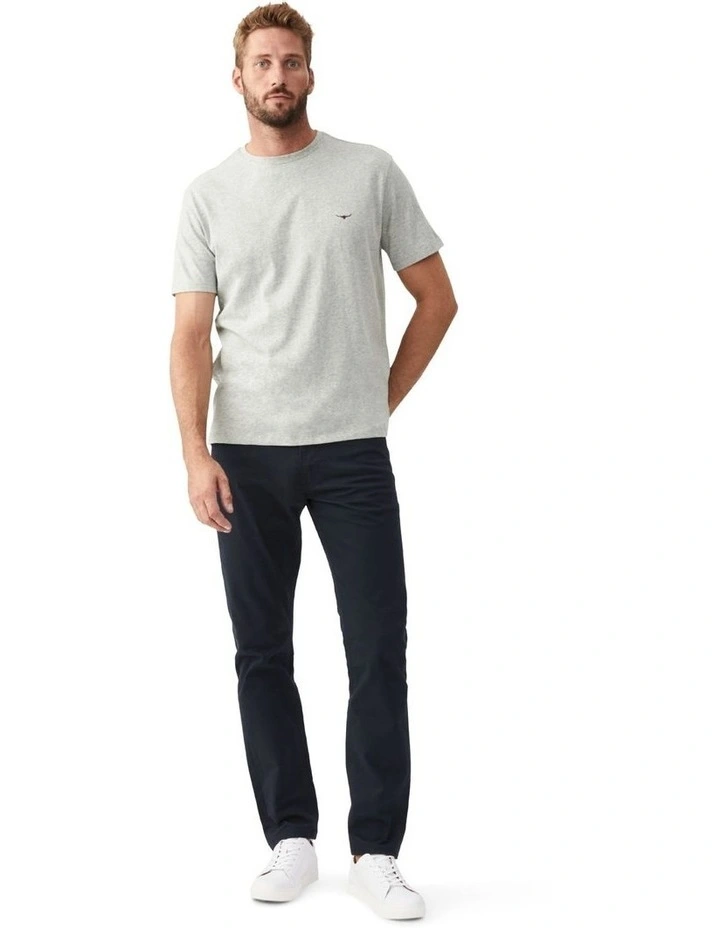 Parson T-Shirt in Grey Marle/Chestnut