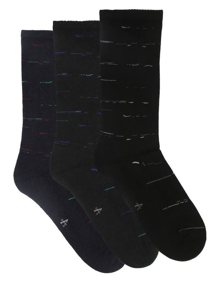 All Day Cushion Foot Crew Socks 3-Pack in Multi