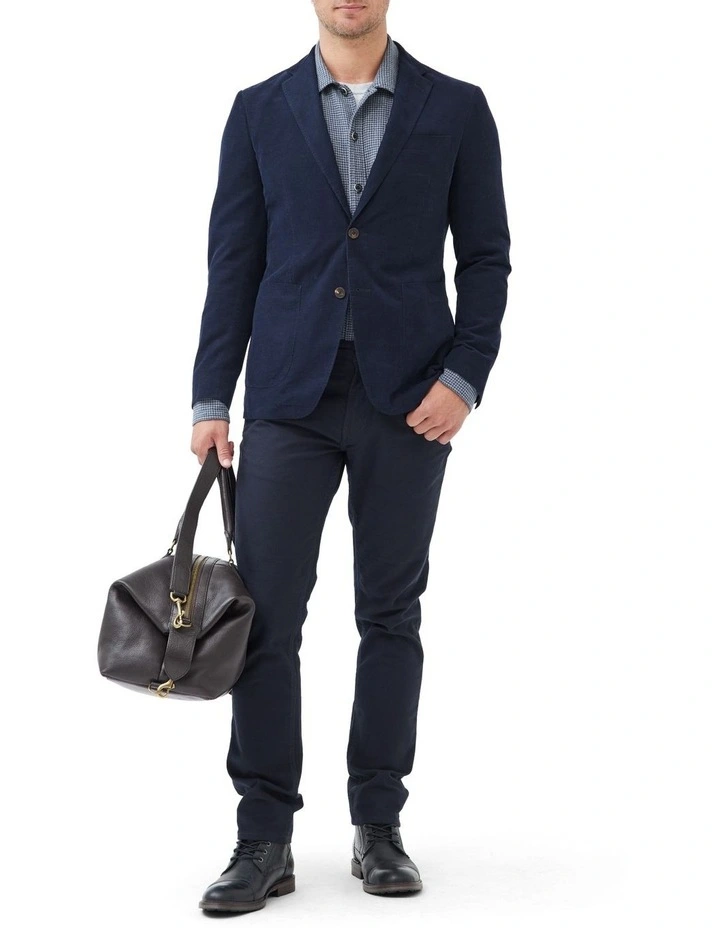 Saint Bathans Sports Fit Jacket in Navy
