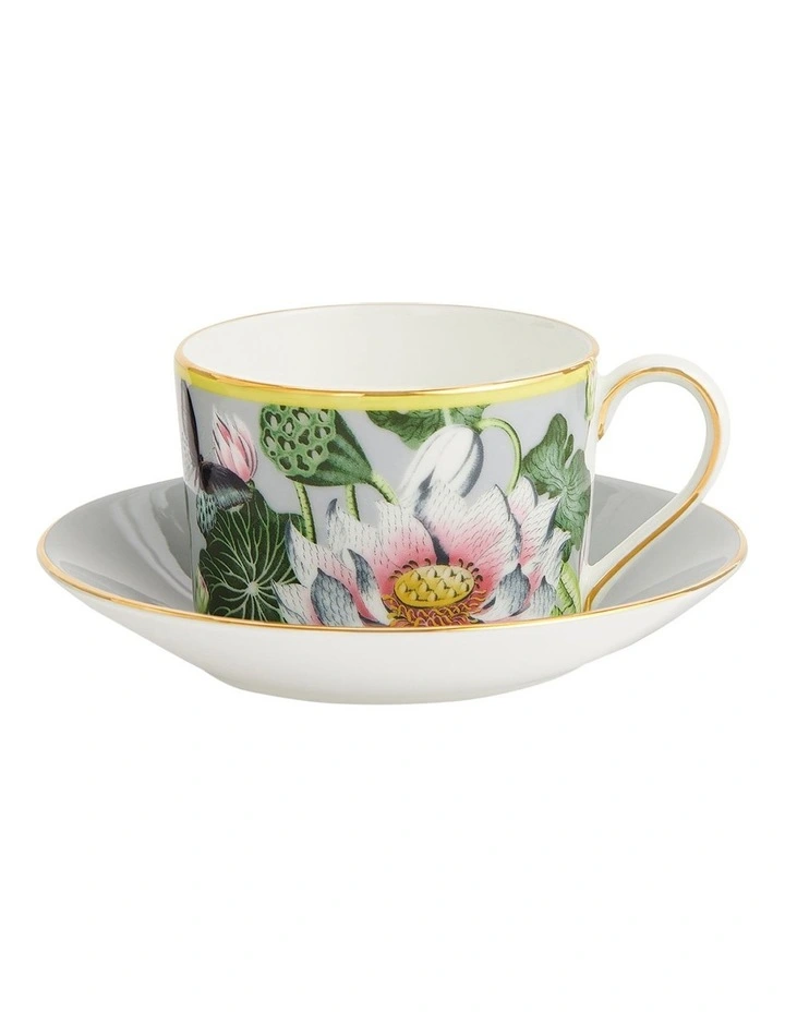 Wonderlust Waterlily Teacup & Saucer Set in Multi
