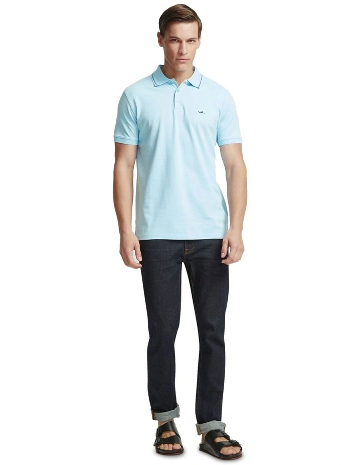Jamie Pique Polo in Blue