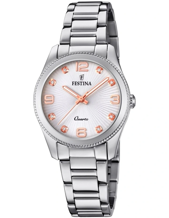 Boyfriend Stainless Steel Watch in Silver