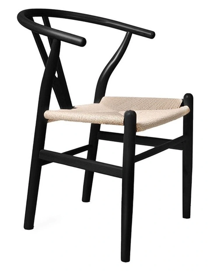 2x Wooden Dining Chairs in Black