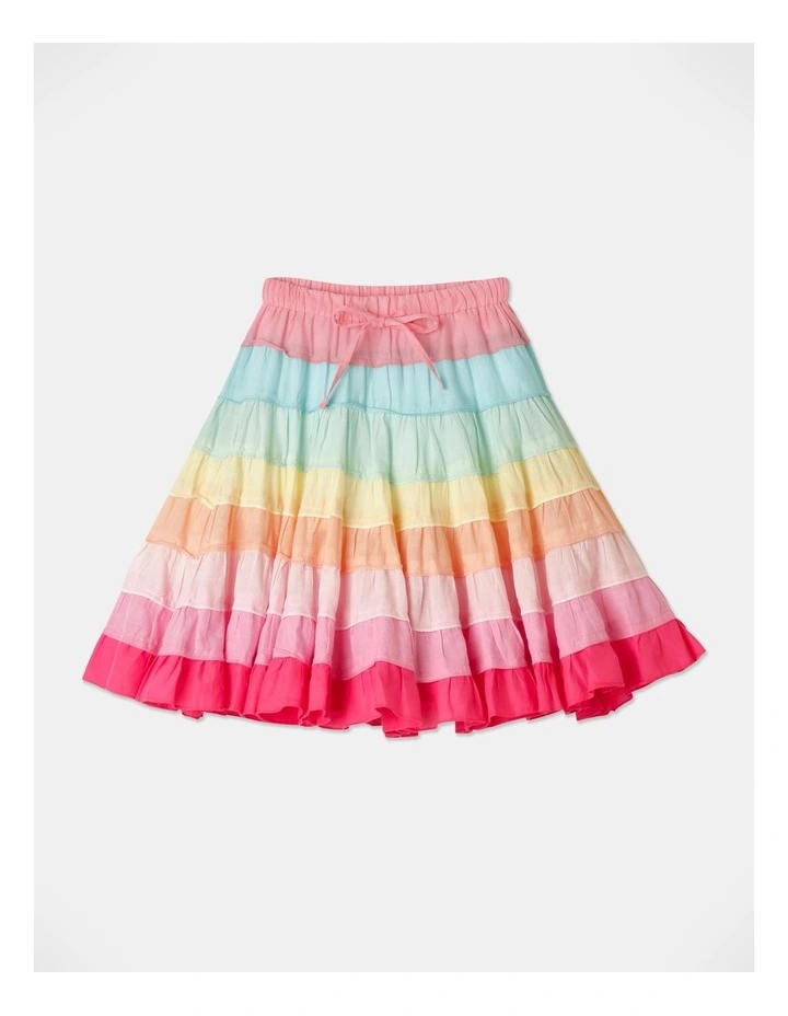 Rainbow Tiered Skirt in Assorted