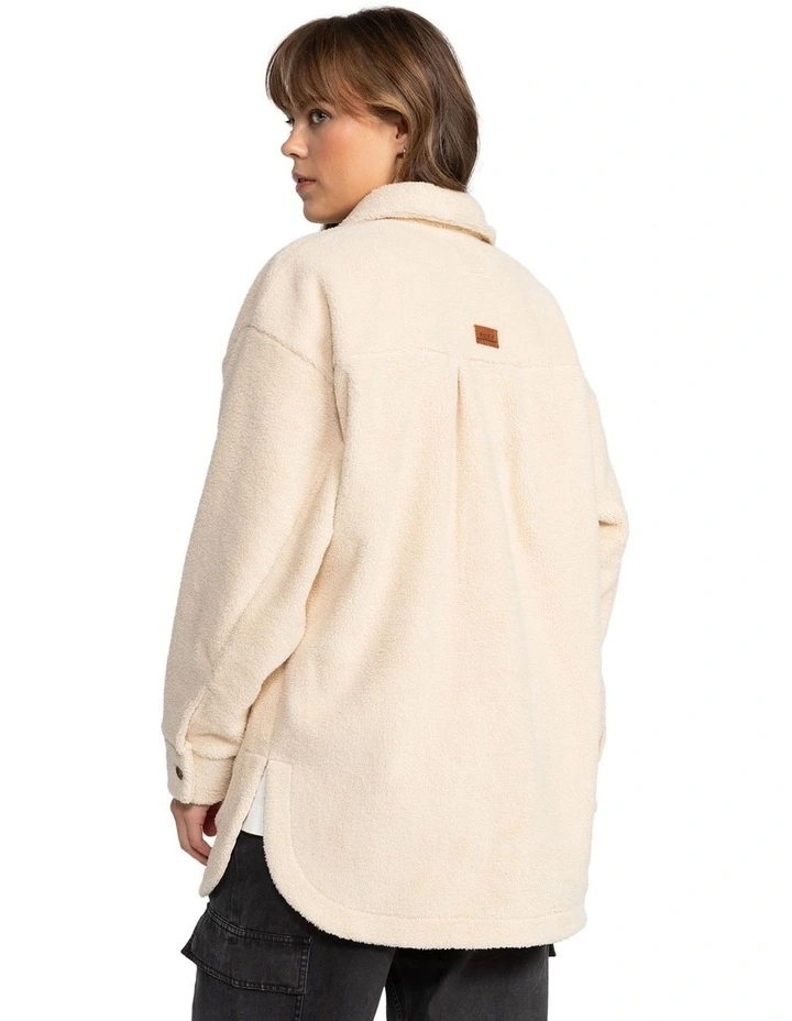 Over Polar Fleece Shacket in Brazilian Sand