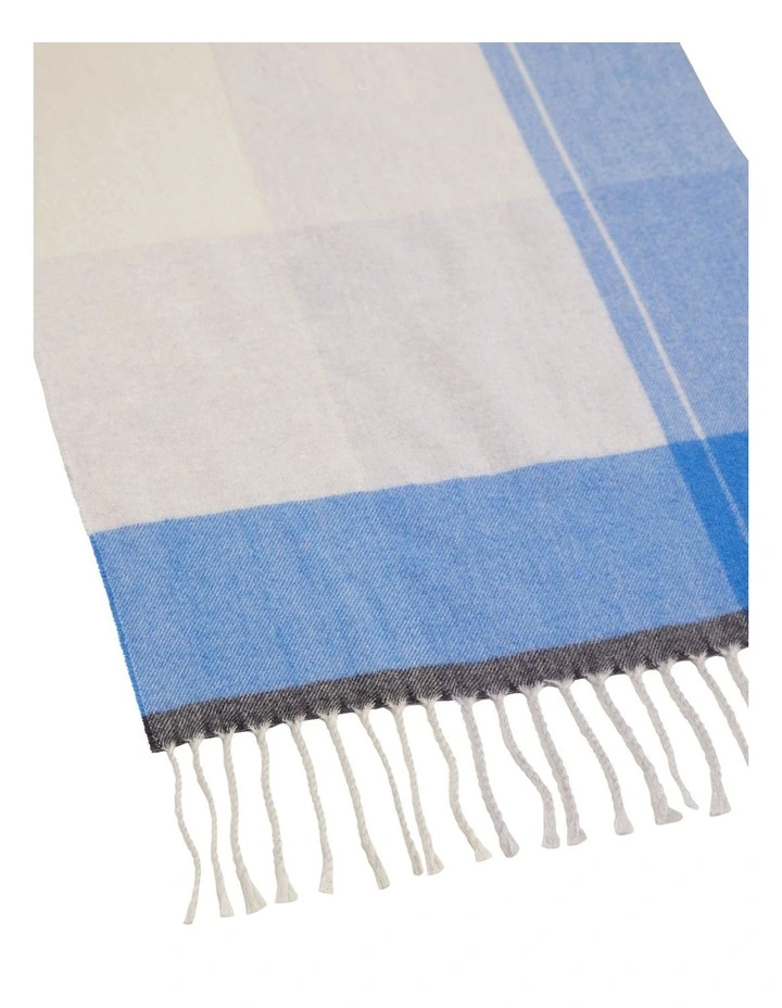 Ennis Colour Block Scarf in Blue Stripe