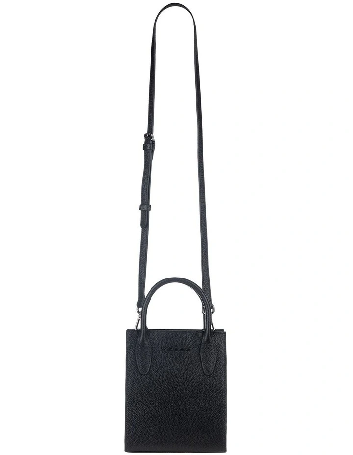 Petite Leather Tote Bag Black