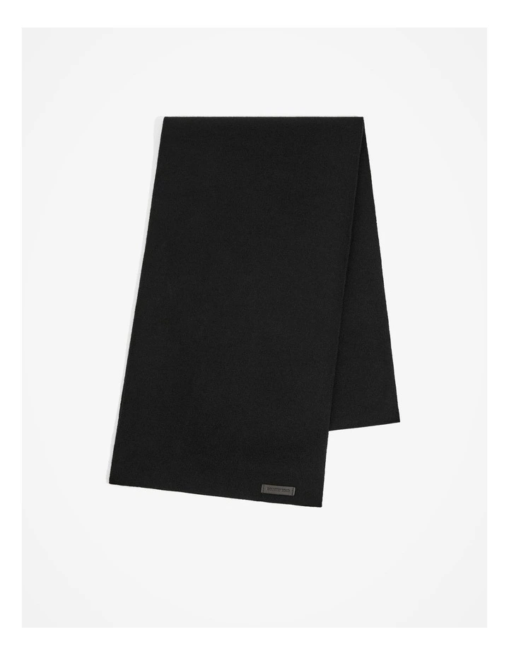 Australian Merino Wool Scarf in Black