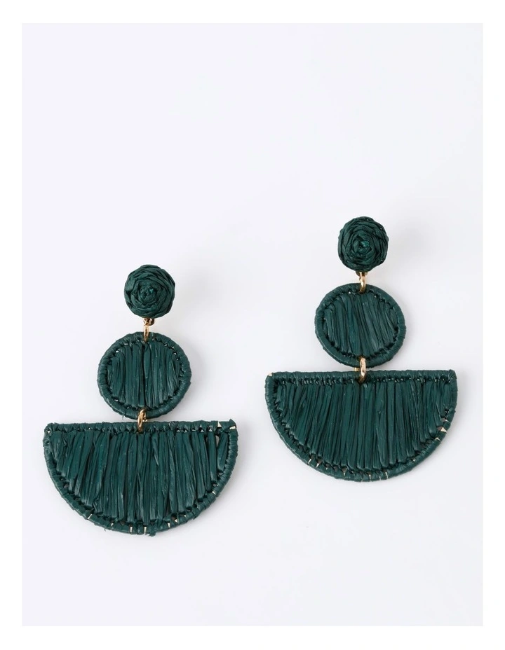 Raffia Earring in Khaki