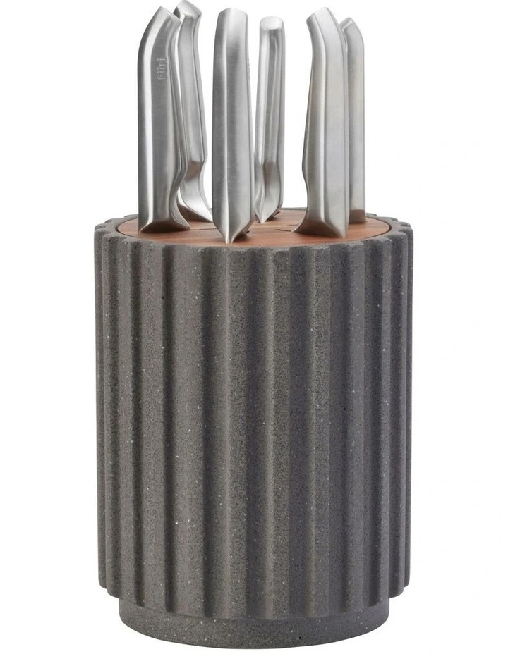 Radial Block 7 Piece in Flint Terrazzo
