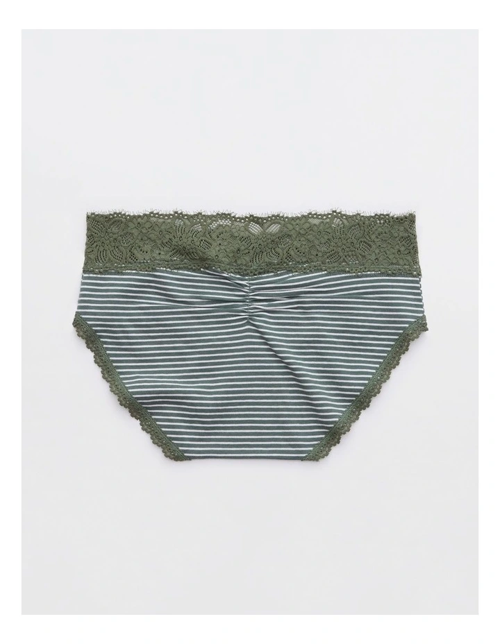 Superchill Cotton Eyelash Lace Boybrief Underwear in Olive